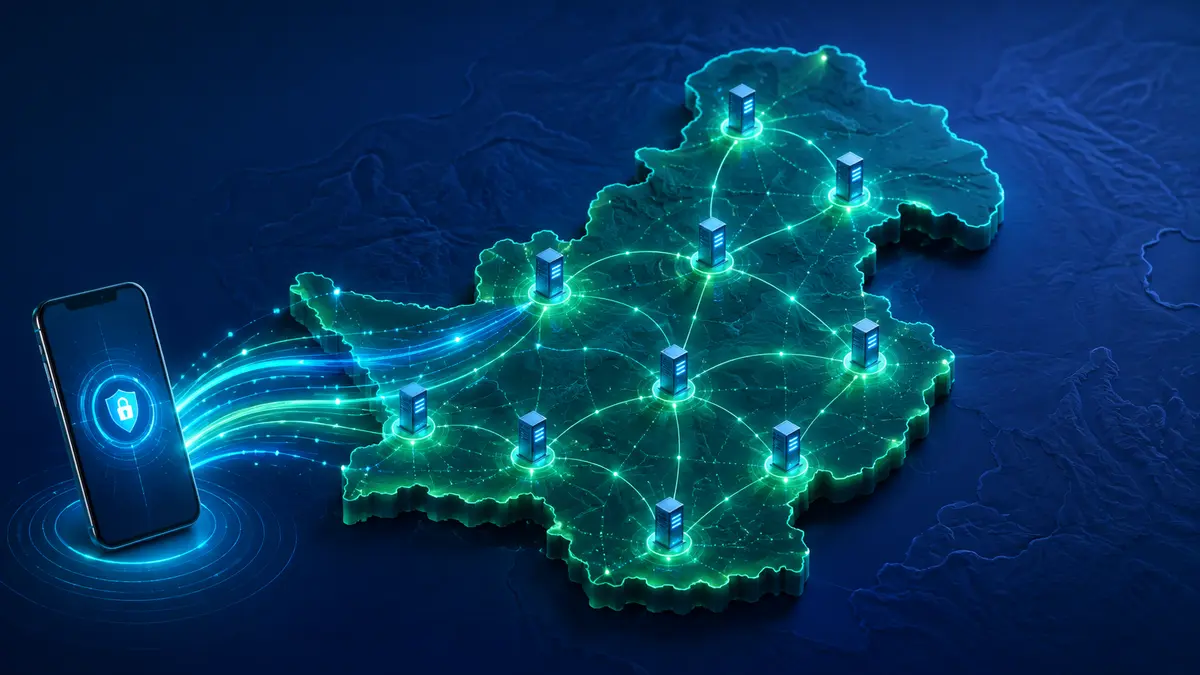 Secure proxy network connections across Pakistan